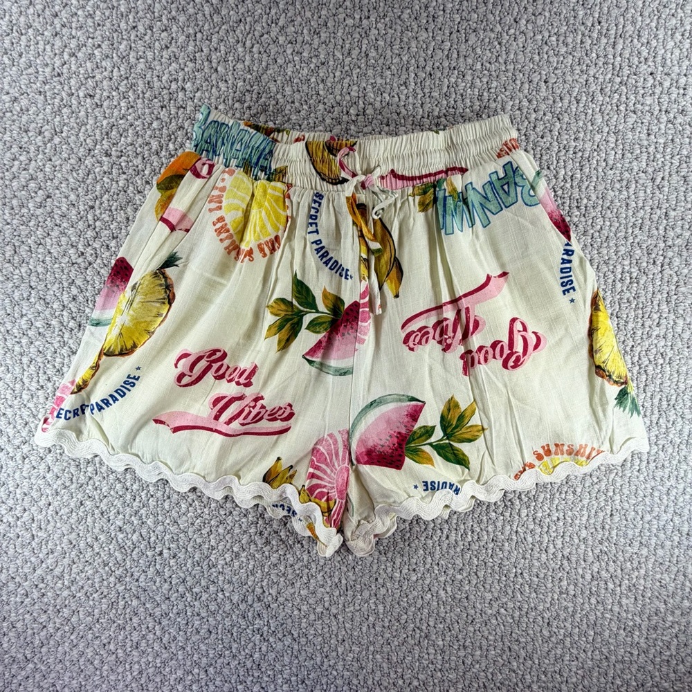 Sugarlips Zion paradise Halle shorts-Cream-Women Size XS - Picture 4 of 8